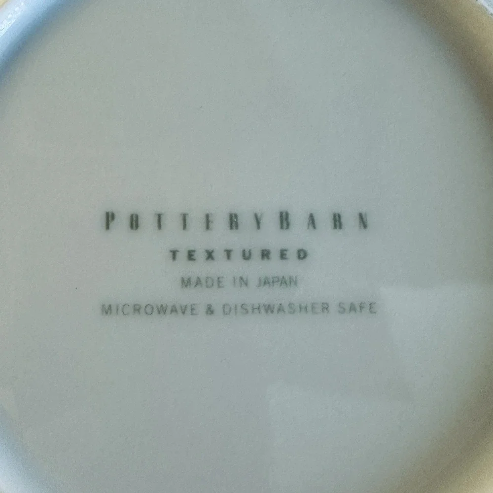 4‎ Pottery Barn Bowls TEXTURED White Rim Porcelain Soup Bowl Set 4 Rimmed 8.75